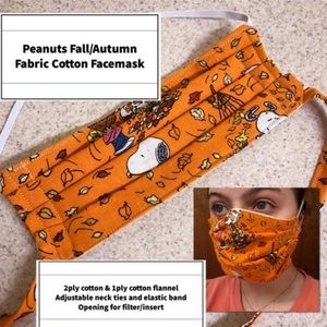 🍂Fall/Autumn Snoopy Cotton Facemask🍂